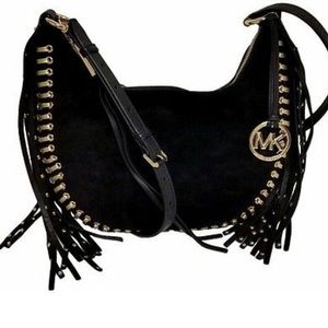 NWOT Michael Kors suede Rhea  Grommet handbag